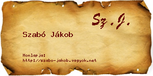 Szabó Jákob névjegykártya