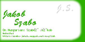 jakob szabo business card